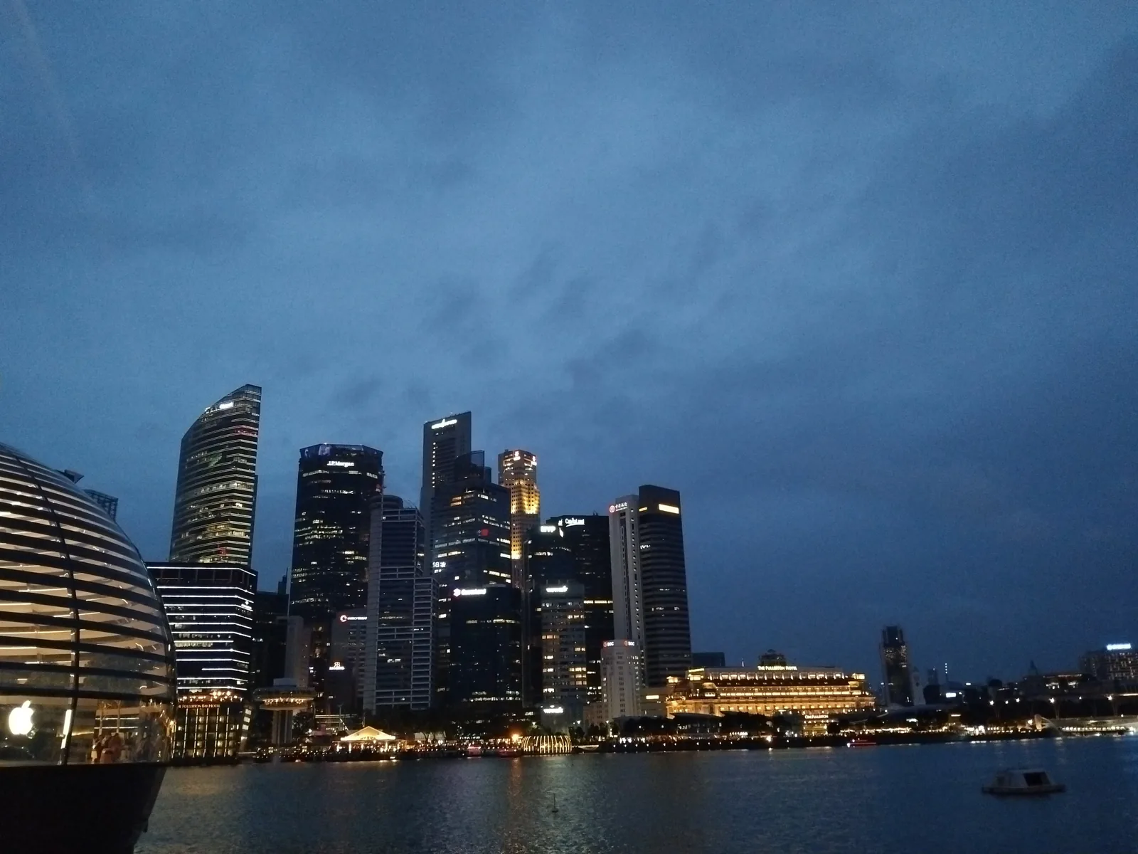 Singapore skyline seen from Marina Bay